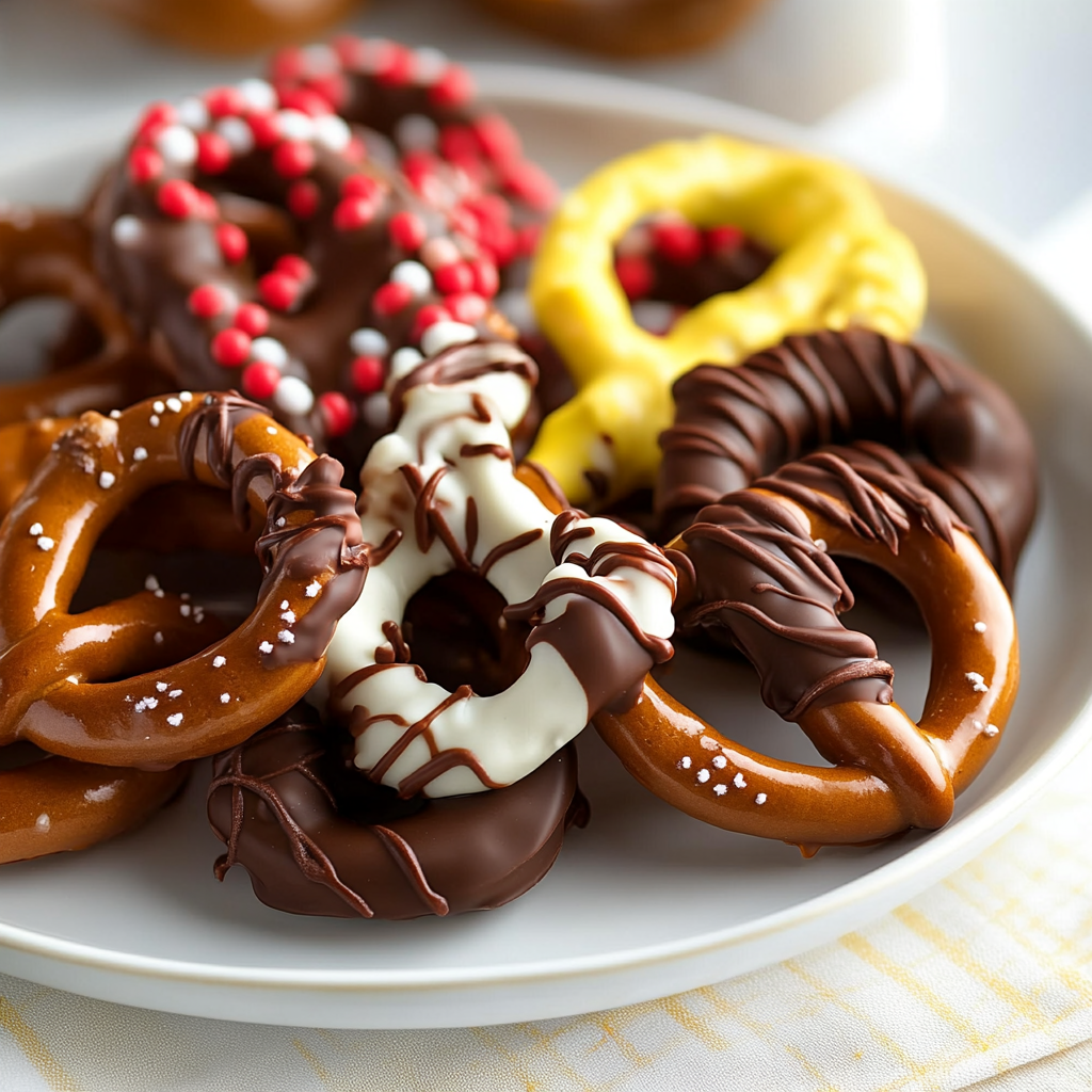 Chocolate-Dipped Bunny Pretzels