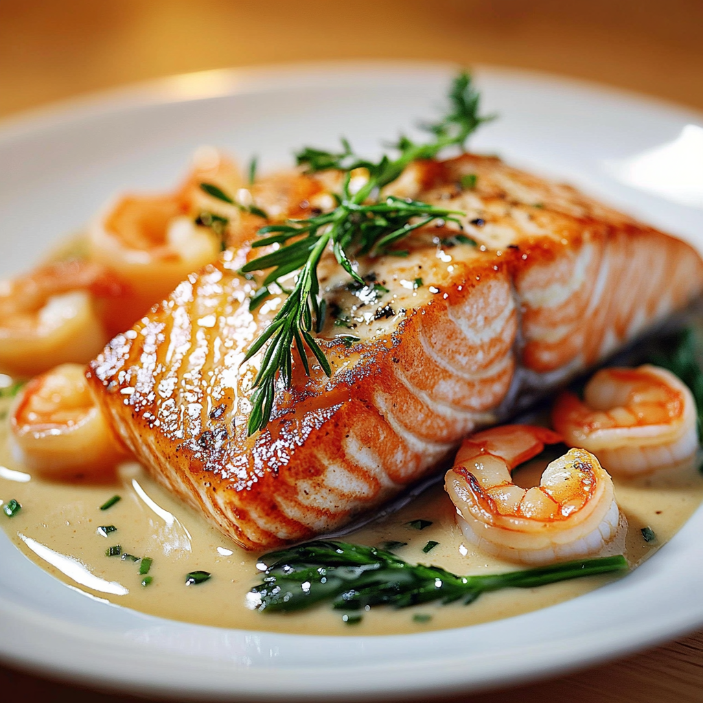 Delicious Salmon and Shrimp