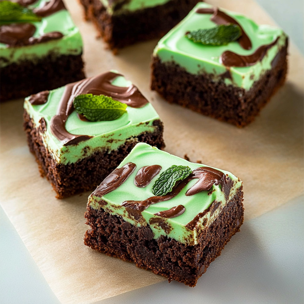 Mint Brownies Fresh and Delicious