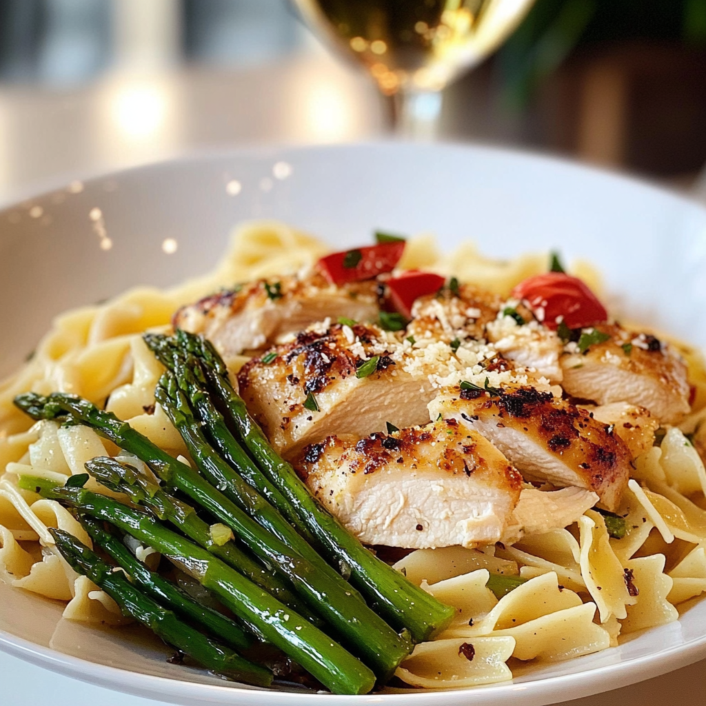 Chicken and Asparagus Pasta Dish
