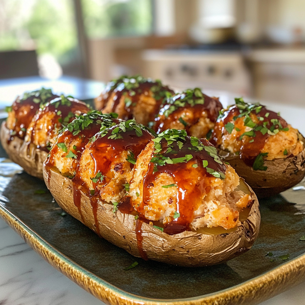 Crack Chicken Stuffed Baked Potatoes