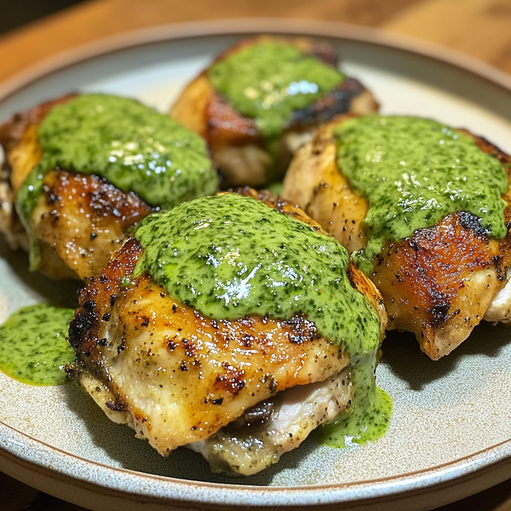 Peruvian Chicken with Green Sauce (Aji Verde)