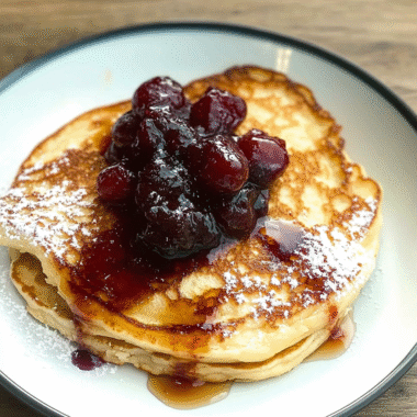 Cherry and Limon Ricotta Pancakes
