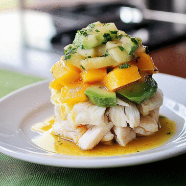 Mango Avocado Crab Stack