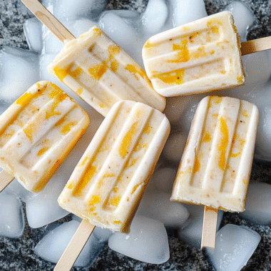 Mango Sticky Rice Popsicles