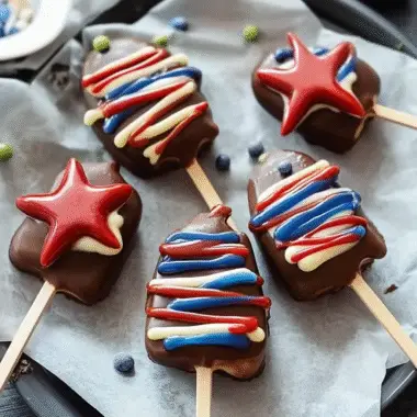 Fourth of July Cheesecake Pops