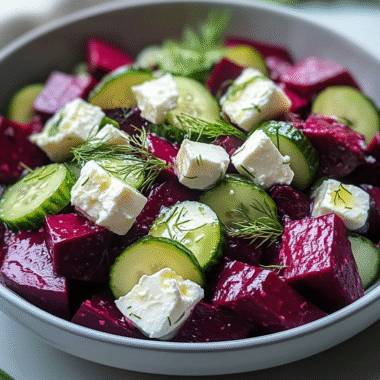 Beet Salad with Feta, Cucumbers, and Dill