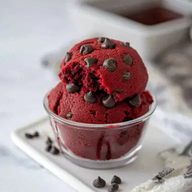 Edible Red Velvet Cookie Dough