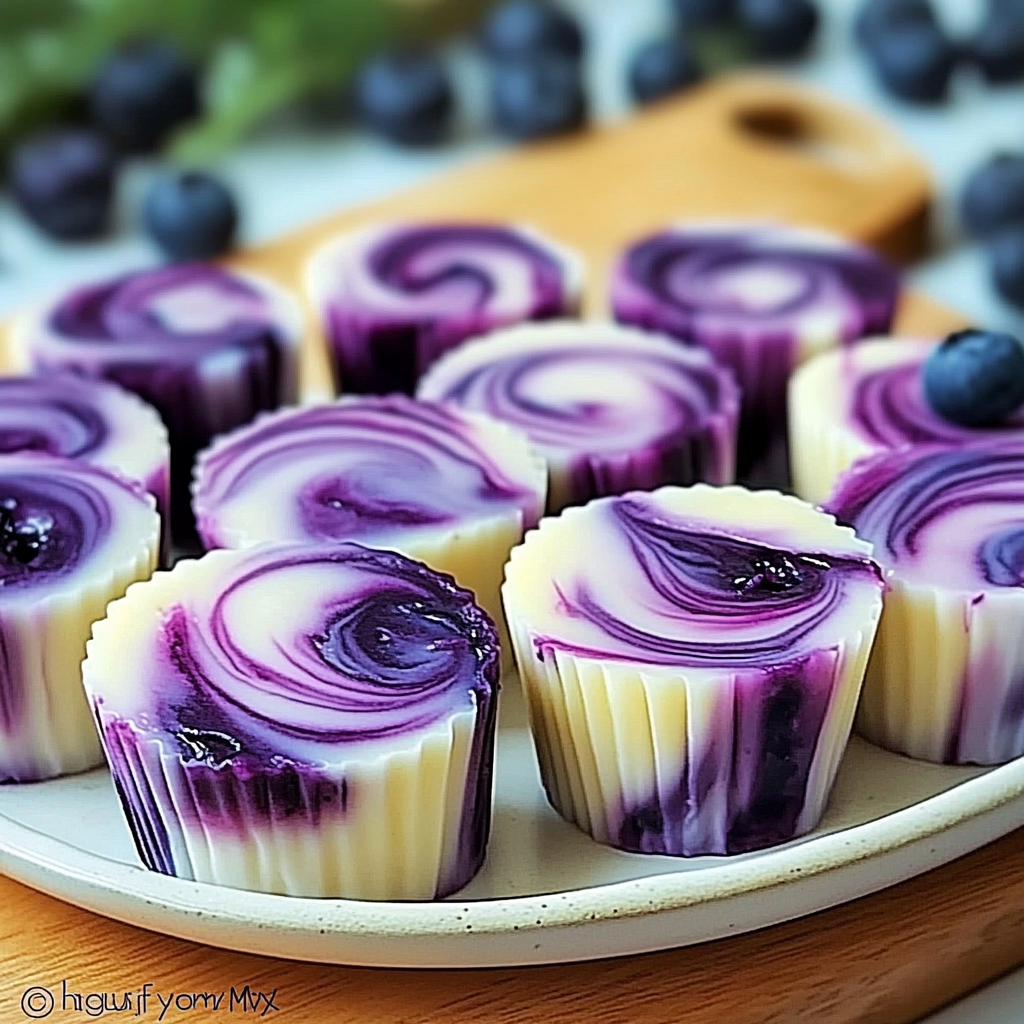 Blueberry Swirl Yogurt Bites