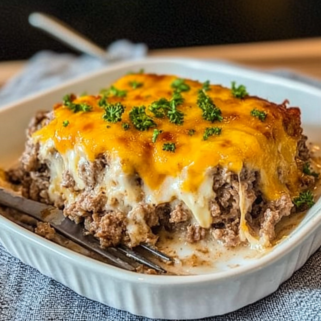 Cheesy Loaded Meatloaf Casserole