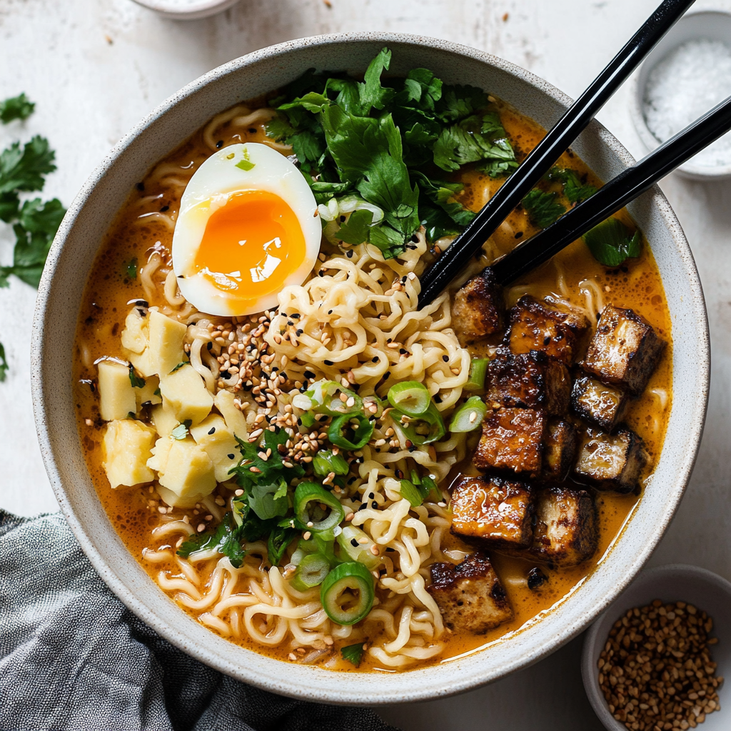 Creamy Tahini Miso Ramen