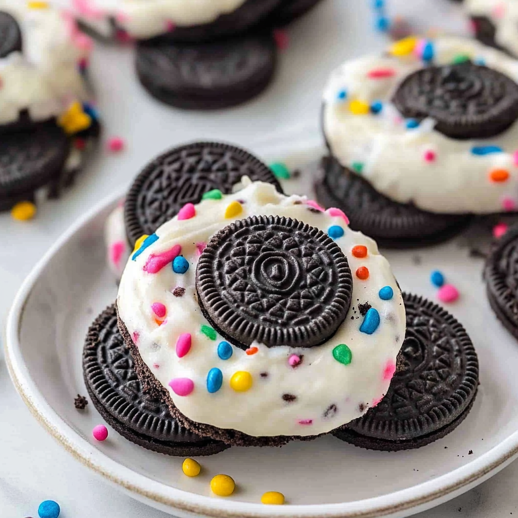 Oreo Birthday Cake Cookies Crumbl Copycat