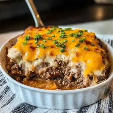 Cheesy Loaded Meatloaf Casserole