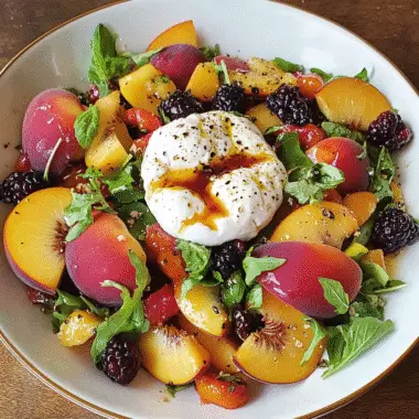 Peach Burrata Salad