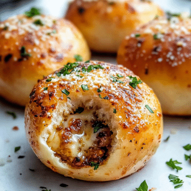 Garlic Parmesan Cheeseburger Bombs