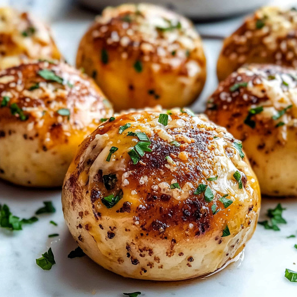 Garlic Parmesan Cheeseburger Bombs