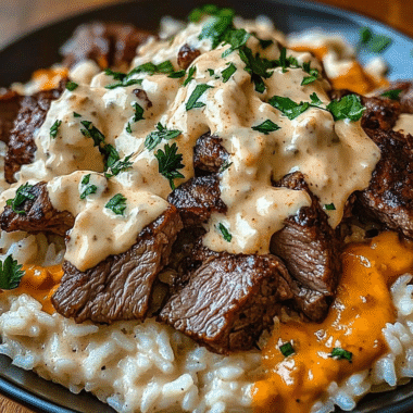 Mouthwatering Steak & Queso Rice