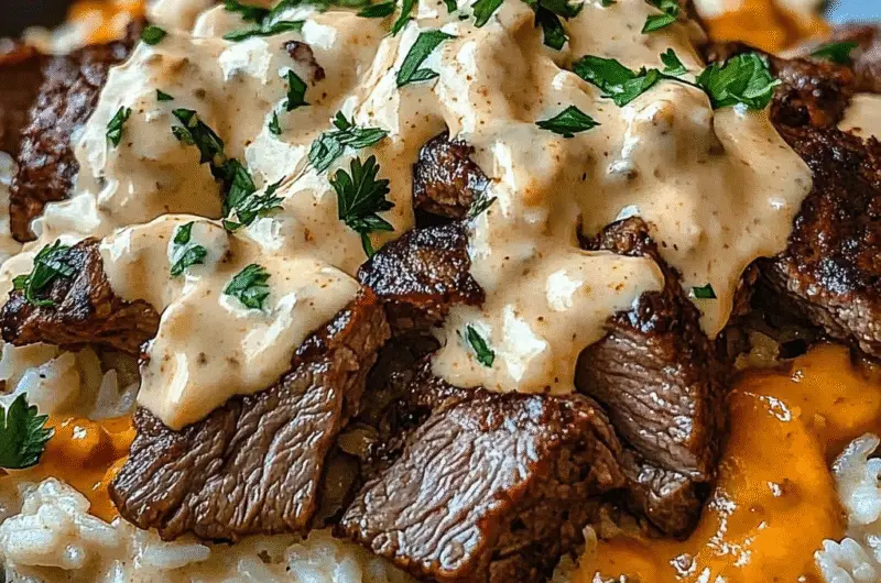 Mouthwatering Steak & Queso Rice