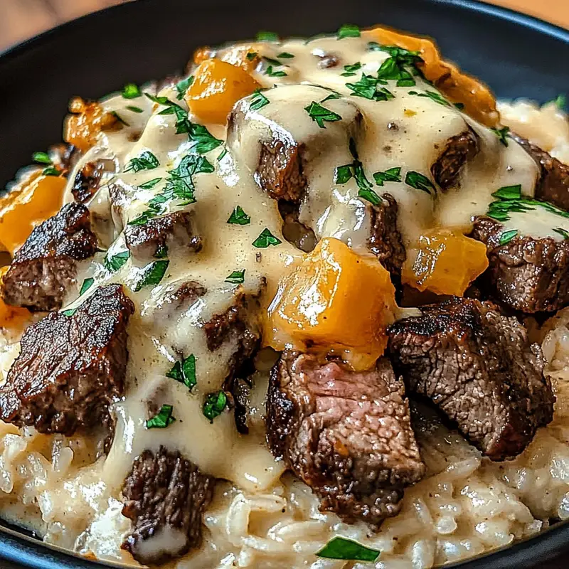 Mouthwatering Steak & Queso Rice