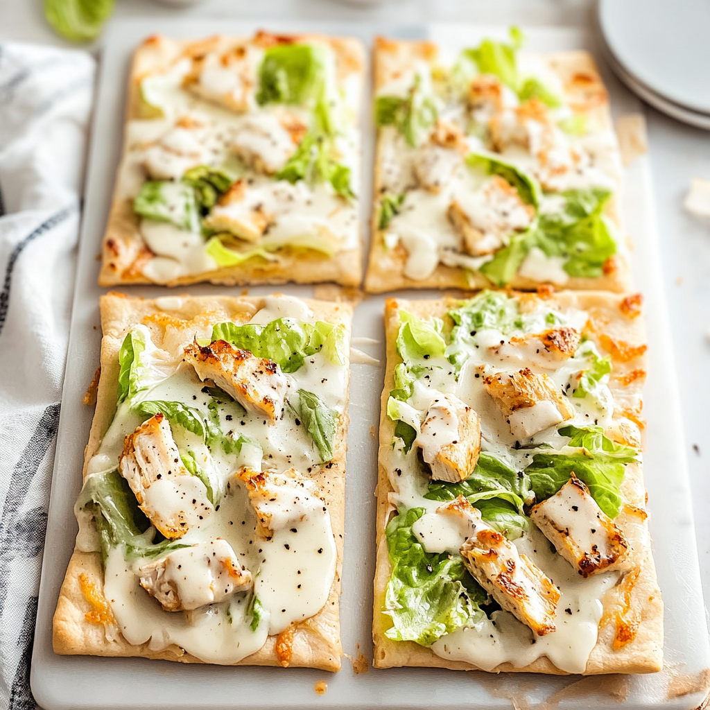 Chicken Caesar Flatbread