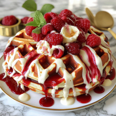Red Velvet Marble Waffles