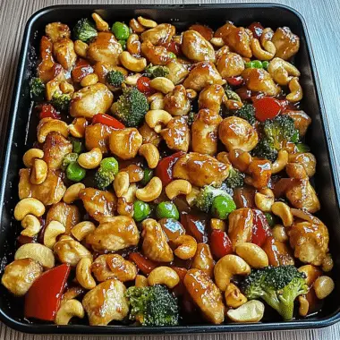 Sheet Pan Cashew Chicken