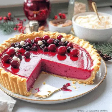 Cranberry Custard Pie