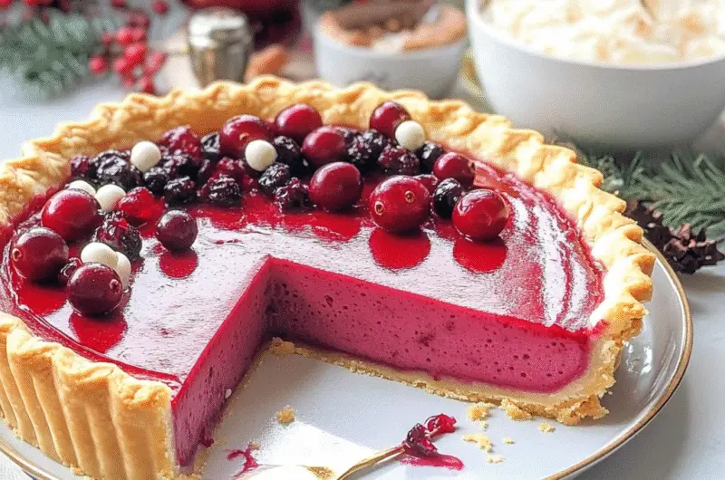 Cranberry Custard Pie
