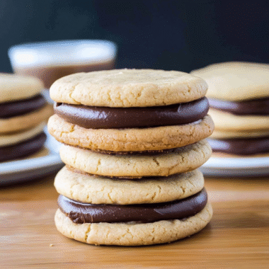 Peanut Butter Sandwich Cookies with Chocolate Frosting