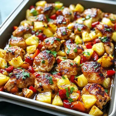 Sheet Pan Hawaiian Chicken with Pineapple