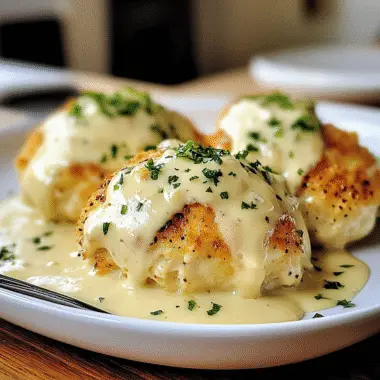 Chicken Pillows with Creamy Parmesan Sauce