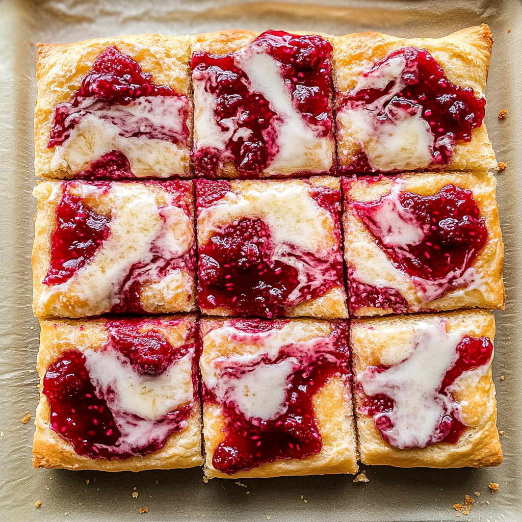 Sweet Focaccia with Raspberry Jam