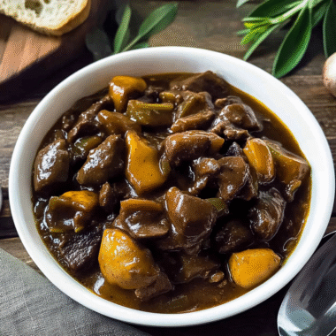 Slow Cooker Beef Stew with Mushrooms