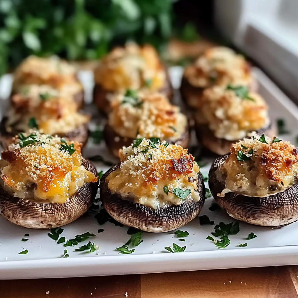 Garlic Parmesan Stuffed Mushrooms