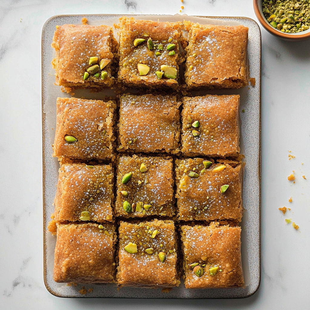 Pistachio Butter Blondies