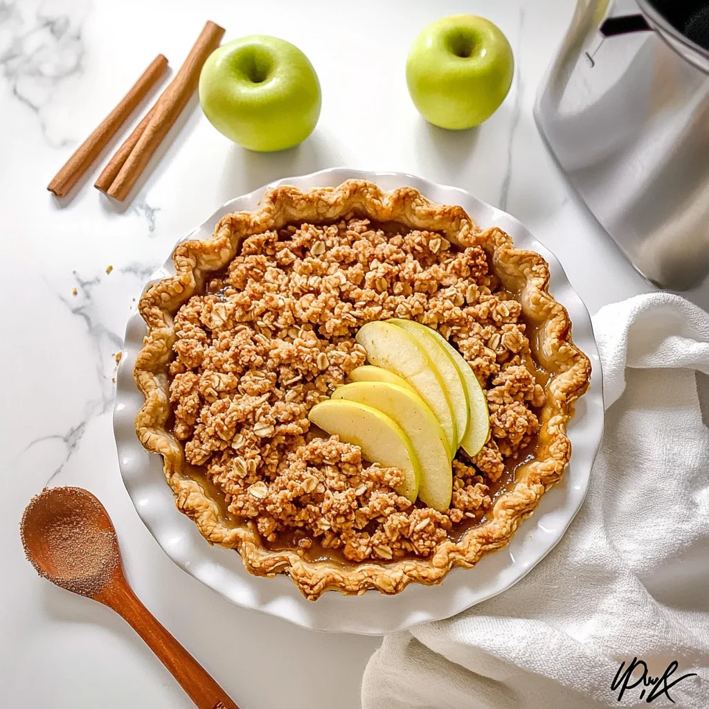 Classic Apple Crumble Pie with Oats