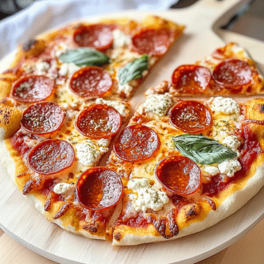 Hot Honey Pepperoni Ricotta Pizza