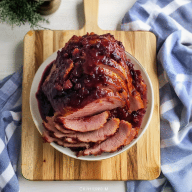 Cranberry Orange Glazed Ham