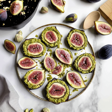Figs with Pistachio Butter