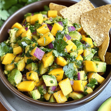 Avocado Mango Salsa with Chips