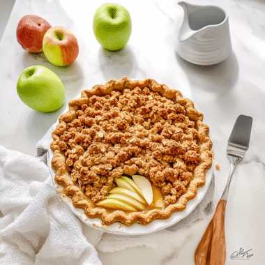Classic Apple Crumble Pie with Oats
