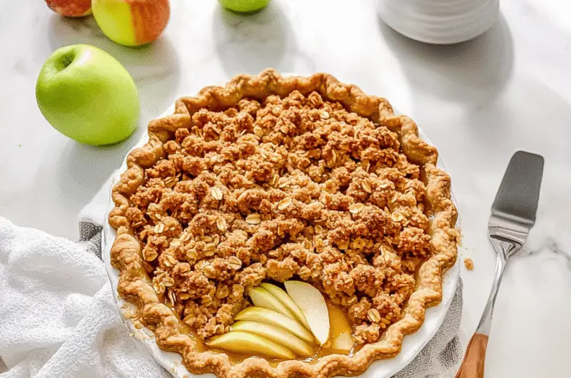 Classic Apple Crumble Pie with Oats