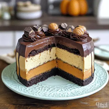 Pumpkin Chocolate Mousse Cake