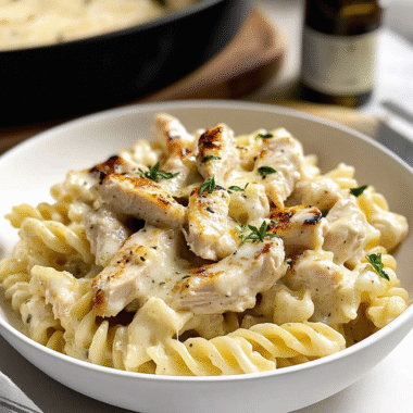 Creamy White Cheddar Chicken Pasta