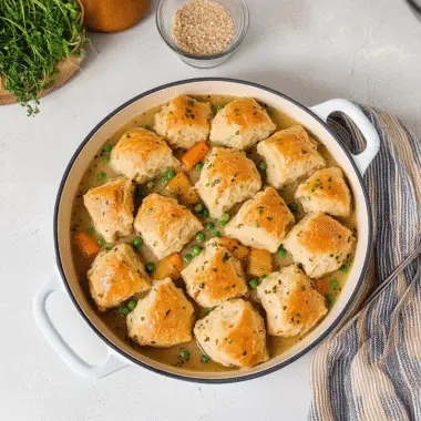 Chicken and Dumplings with Biscuits