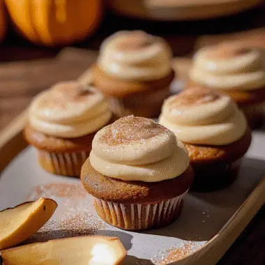 Pumpkin Cupcakes with Cream Cheese Frosting
