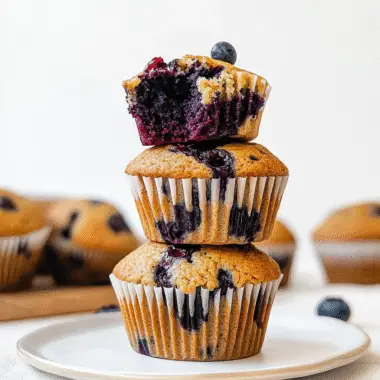 Protein Vegan Blueberry Muffins