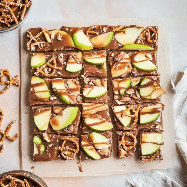 Caramel Apple Bark With Pretzels
