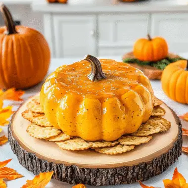 Pumpkin Shaped Cheese Ball
