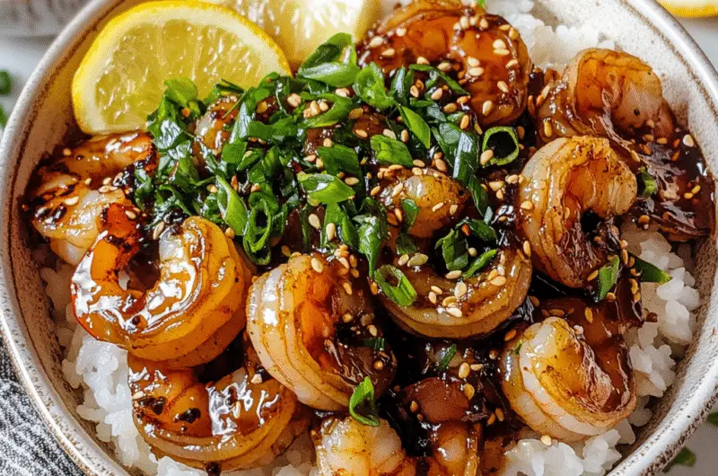 Honey Garlic Shrimp Bowls